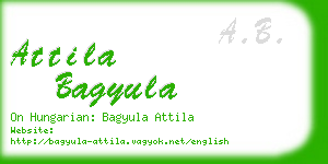 attila bagyula business card